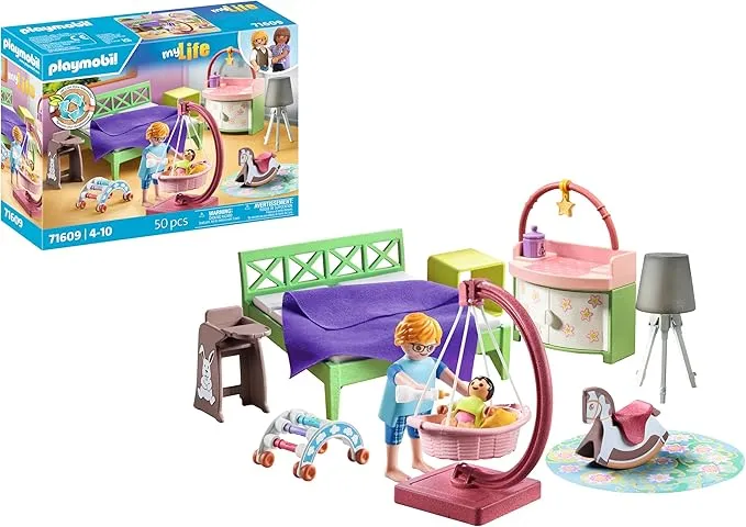 PLAYMOBIL myLife 71609 Dormitorio con Zona de Juegos bebé