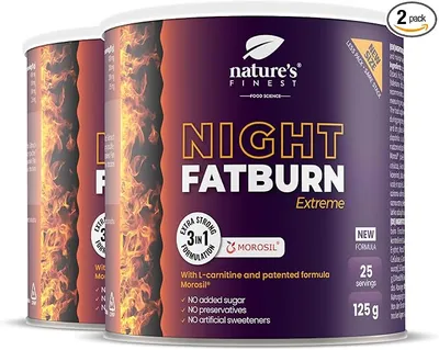 Nature's Finest Night Burn Extreme Pack 2 Bebida Nocturna Adelgazante Sabor Naranja