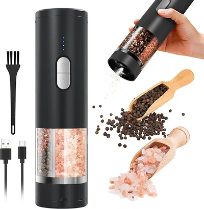 Molinillo eléctrico de sal y pimienta 2 en 1 recargable por USB