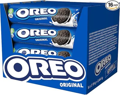 Oreo Original Galletas de Cacao Rellenas de Crema Sabor Vainilla 154g - Pack de 16