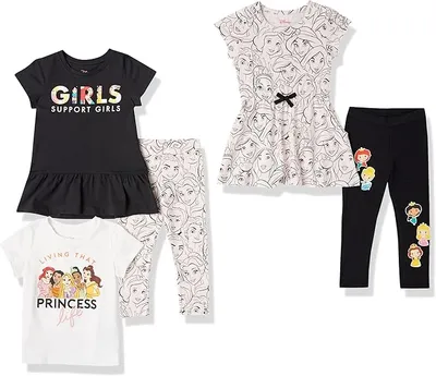 Amazon Essentials Disney | Marvel | Star Wars | Frozen | Princess Piezas para Combinar Niña, Pack de 5