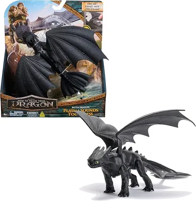 Dreamworks Dragons - Figura Dragón Desdentao de Batalla