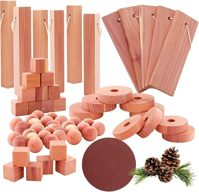 Yizhet Cedro Antipolillas, Set de 51 Piezas para Proteger tu Ropa