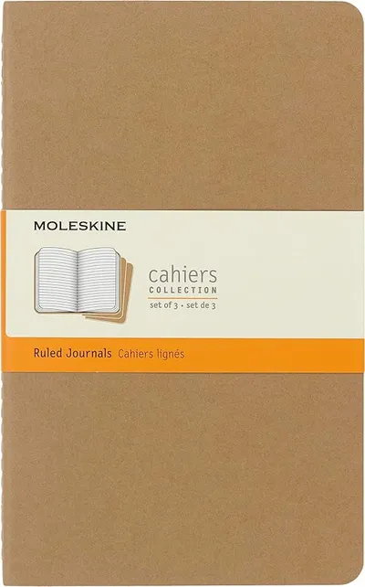 Set de 3 Cuadernos Moleskine Cahier Journal, Tapa Kraft Marrón