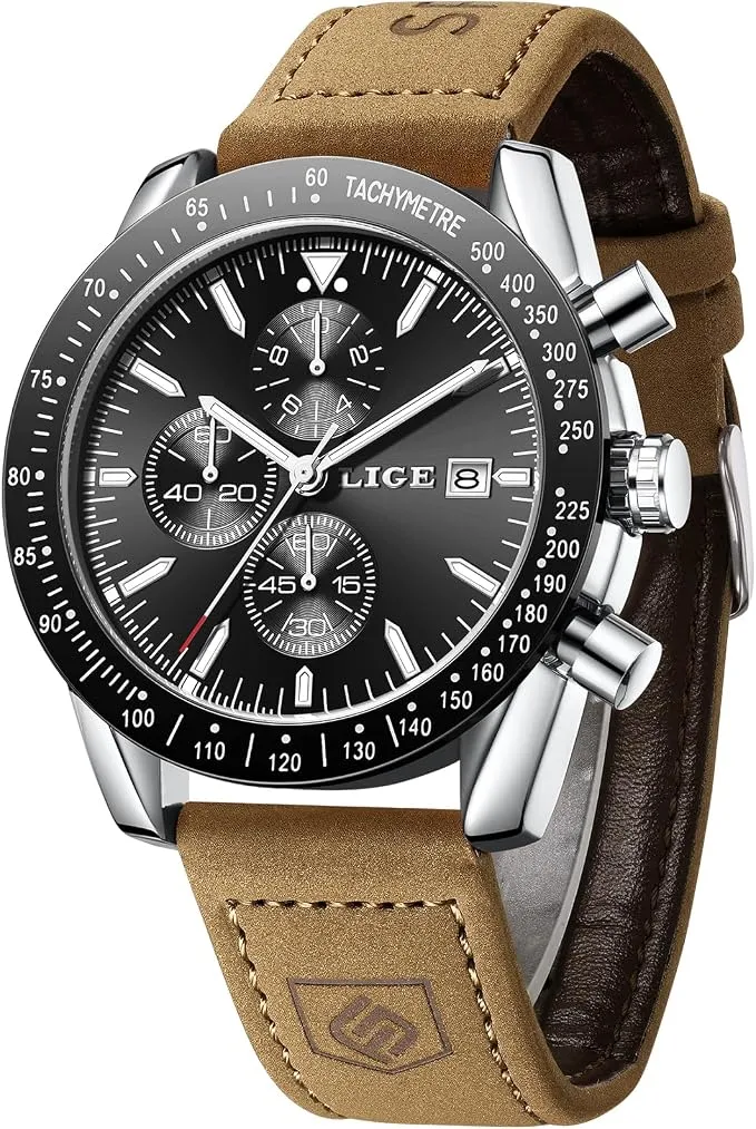 LIGE Reloj Hombre Cuarzo Analógico