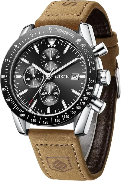LIGE Reloj Hombre Cuarzo Analógico