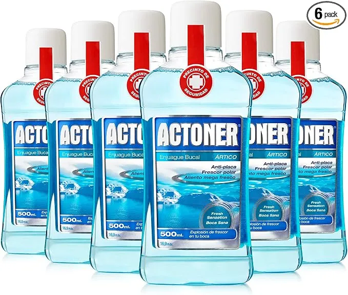 Pack 6 Enjuagues Bucales Actoner Ártico 500ml