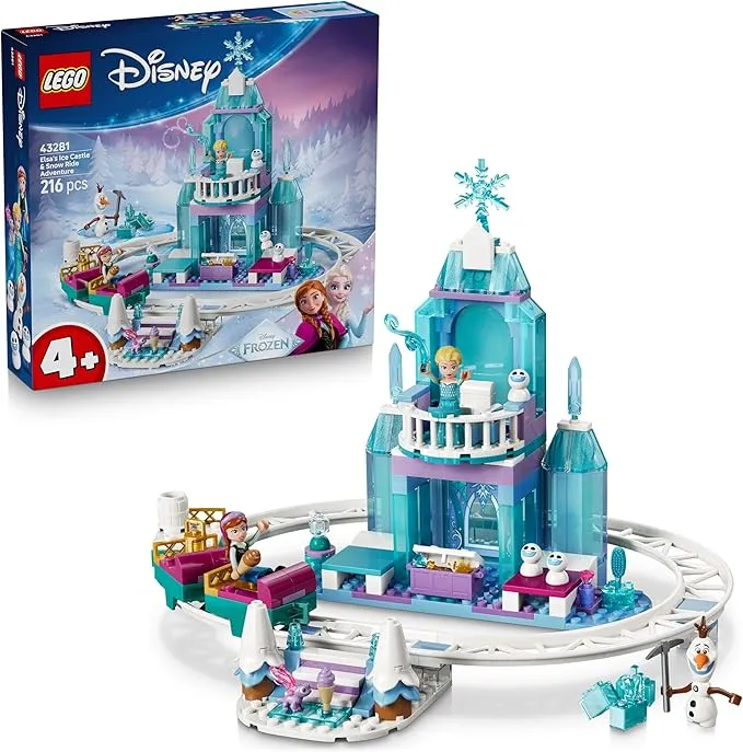 LEGO | Disney Frozen Castillo de Hielo de Elsa y Aventura en la Nieve de Juguete