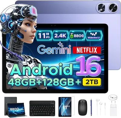 Tablet POPUX P11 Pro Android 11 Pulgadas 48GB RAM 128GB ROM con Gemini AI