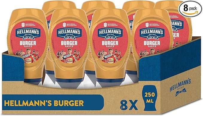 Hellmann's Salsa Burger 250 ml - Paquete de 8 x 250ml