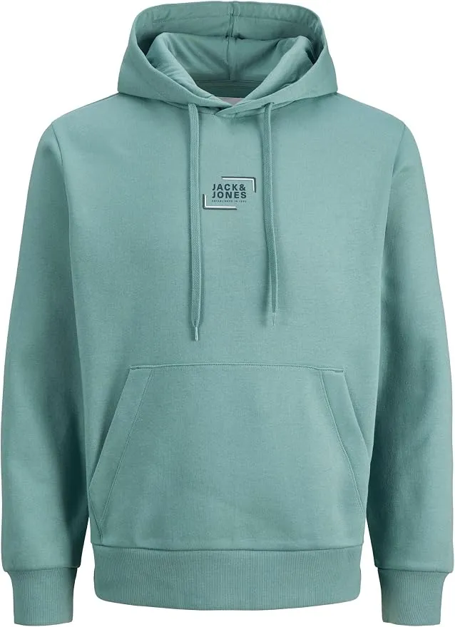 Sudadera con Capucha Jack & Jones Jjcorp Graphic Sweat Hood Noos Azul Mineral Talla M