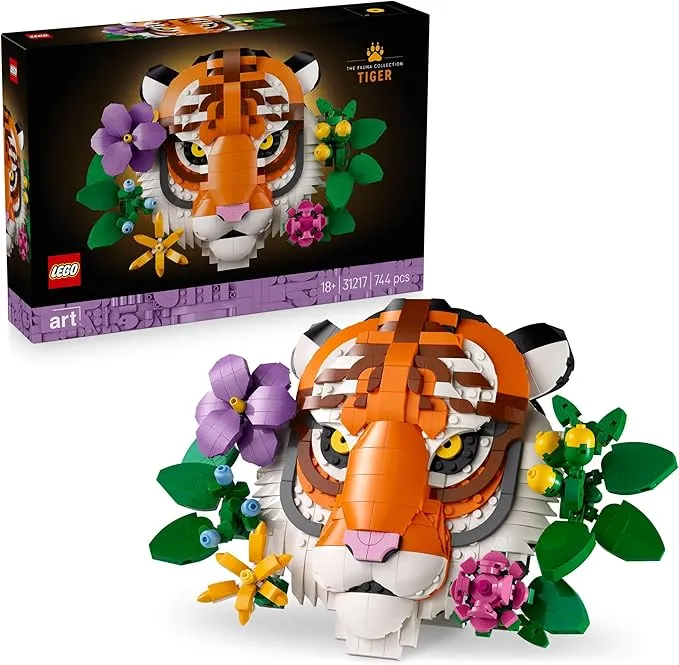 LEGO Art Colección Fauna: Tigre - Maqueta 3D Decorativa para Adultos