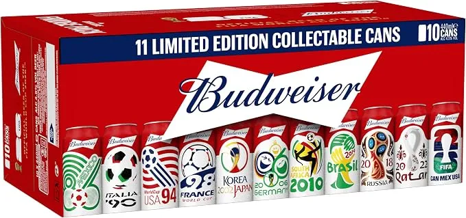 Budweiser - Pack de 10 latas de cerveza