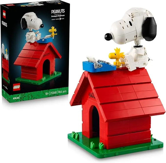 LEGO Ideas Peanuts: La Caseta de Snoopy 21368 - Set para Adultos con Figuras