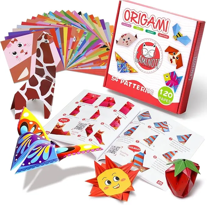 Gamenote Papel Origami, 120 hojas de Origami infantil