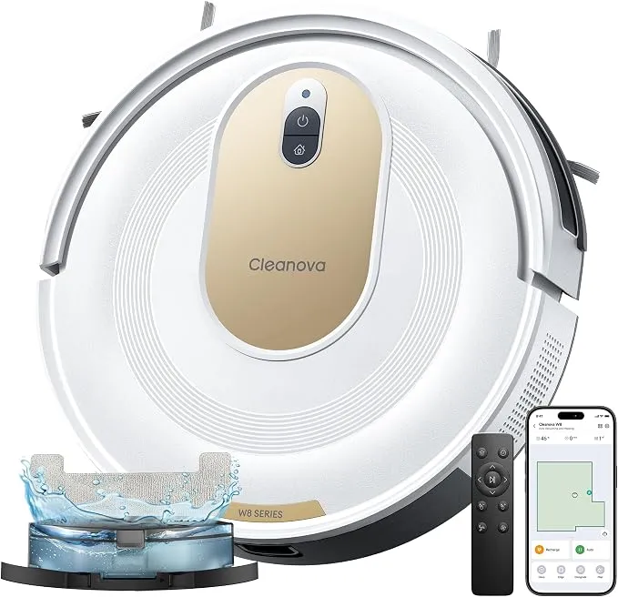 Vexilar W8 Robot Aspirador 5000Pa con Fregasuelos y Larga Autonomía