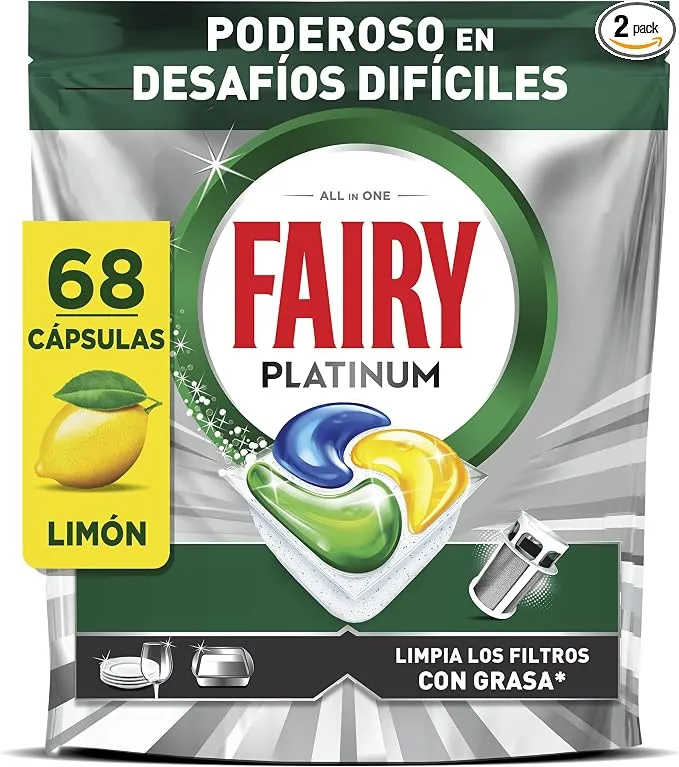 Cápsulas Lavavajillas Fairy Platinum - Limpieza Profunda y Eficiencia