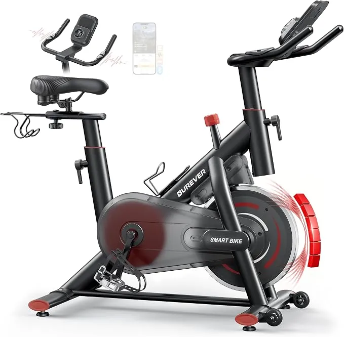Bicicleta Estática 2026 Mejorar Burever con Pantalla LCD Táctil y Soporte para Mancuernas