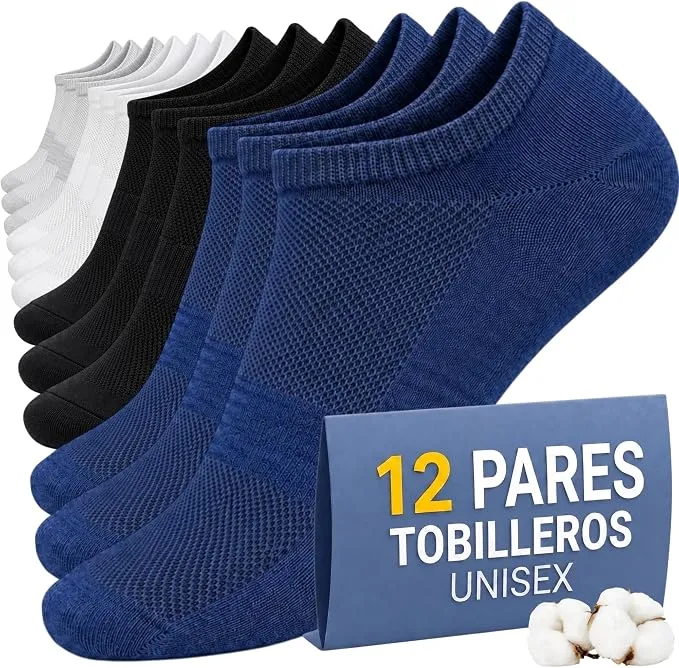 Pack 4 Pares Calcetines Deportivos Tobilleros PS PROUTHS Transpirables