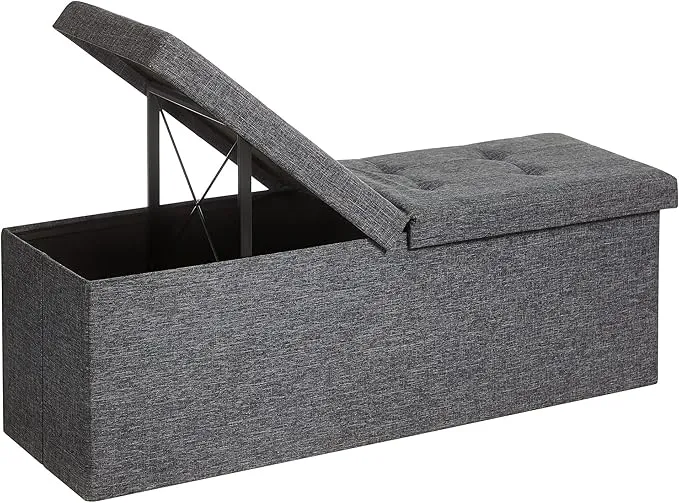Banco Puff Plegable SONGMICS con Almacenaje y Alta Resistencia
