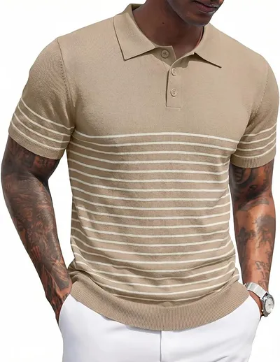 Polo COOFANDY Rayas
