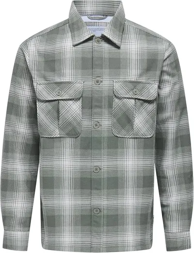 ONLY & SONS Onscedric Life Check Noos - Camiseta de Manga Corta