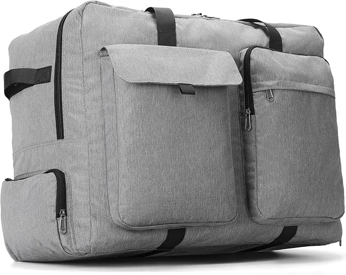 Bolsa de Viaje Grande Plegable 120L con Compartimento para Zapatos, Resistente al Agua y Desgarro