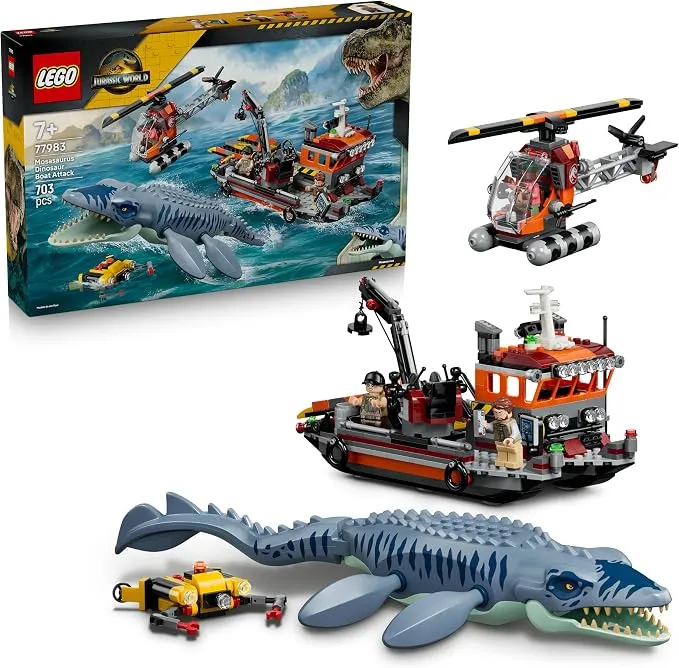 LEGO Jurassic World Ataque del Dinosaurio Marino Mosasaurus 77983