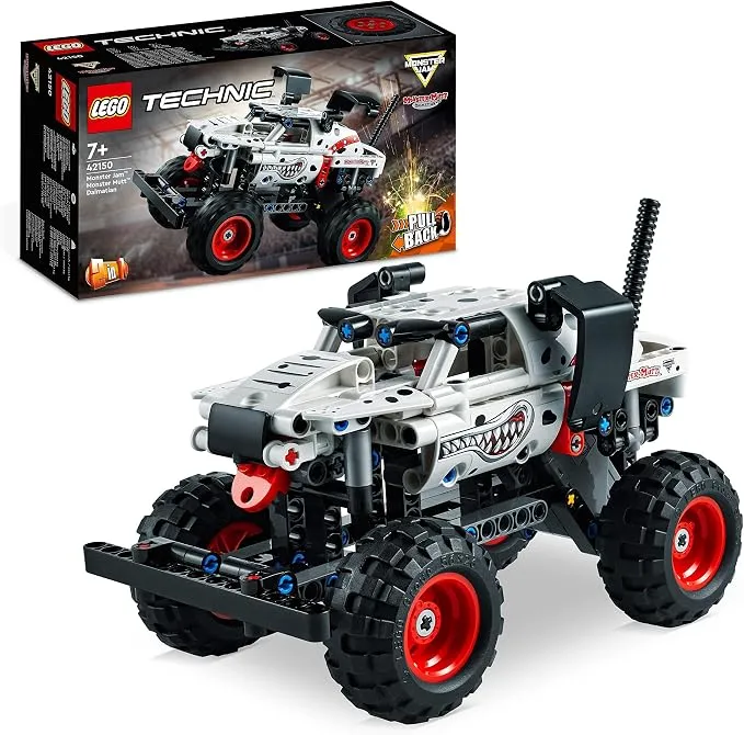 LEGO Technic Monster Jam Monster Mutt Dalmatian 2 en 1: Camión y Monster Truck de Juguete con Retro Fricción