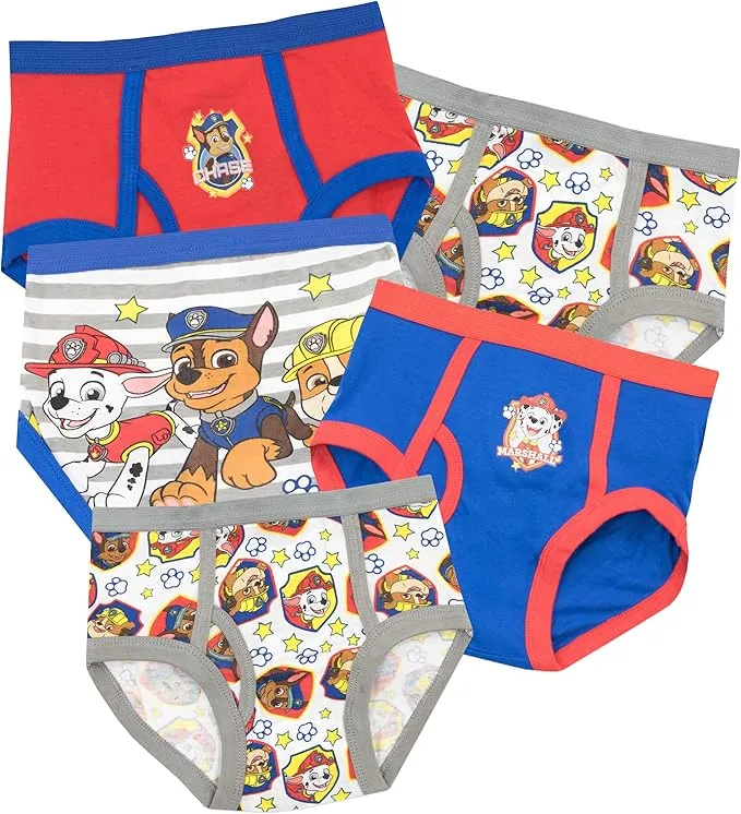 Paw Patrol Ropa Interior para niños La Patrulla Canina - Paquete de 5-2 a 3 Años