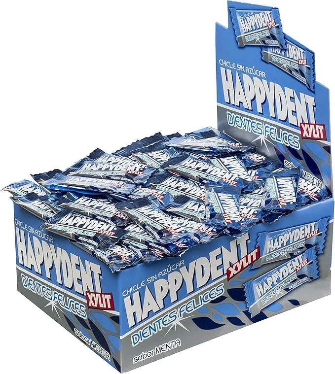CHICLES SIN AZÚCAR HAPPYDENT MENTA