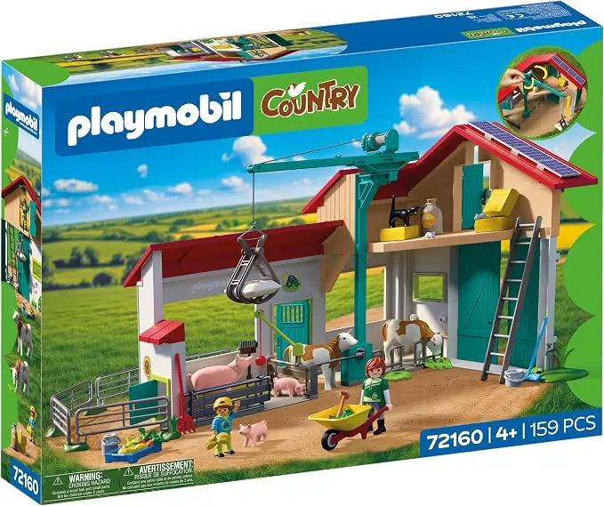 Playmobil Country Granja Grande con grúa, animales y accesorios (72160)