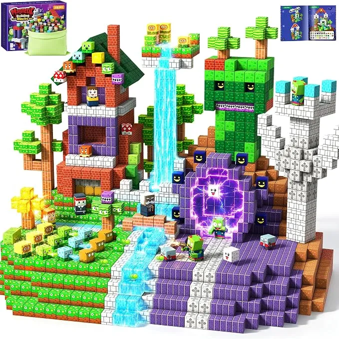 LUVTOY Bloques Magnéticos de Construcción para Niños - Set de 216 Piezas