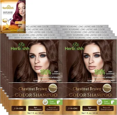 HERBISHH PACK 10+1 Champú Tinte para Canas