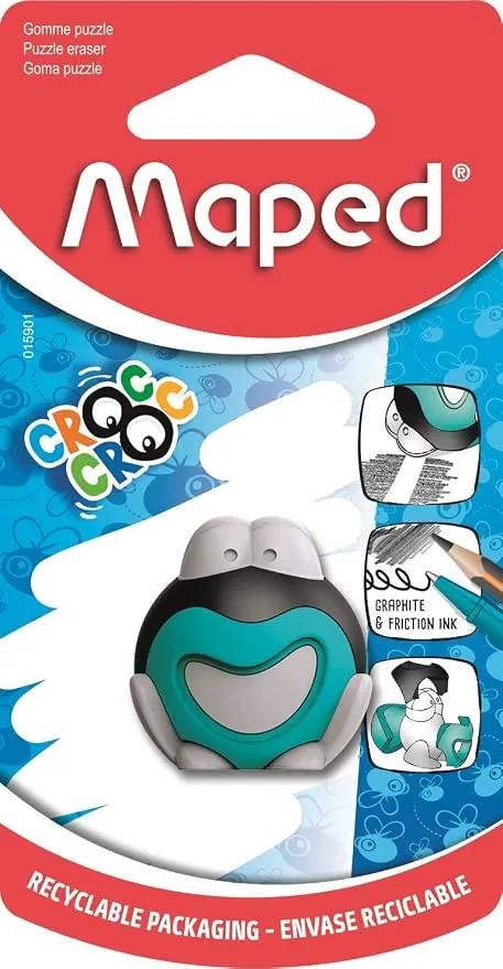 Goma de Borrar Maped Croc Croc Puzzle Diseño Ranita
