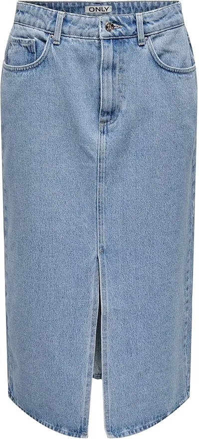 Only Onlbianca Midi Skirt DNM Rea Noos Falda Vaquera para Mujer