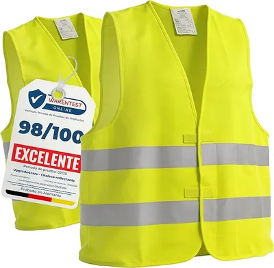 Upgrade4cars Chaleco Reflectante Coche (2 Unidades) - Alta Visibilidad EN ISO 20471