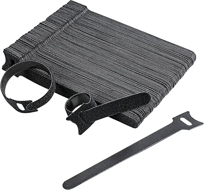 Bridas Ajustables Amazon Basics para Cables (100 Unidades, Negras)