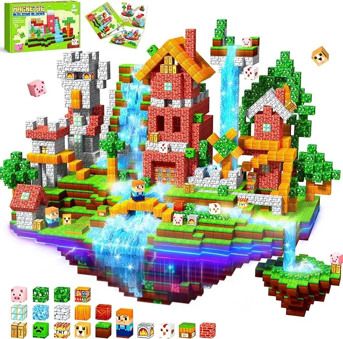 COOLJOYA Bloques Magnéticos de Construcción para Niños (150 Piezas)