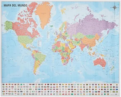 Mini póster Mapa del Mundo 40 x 50