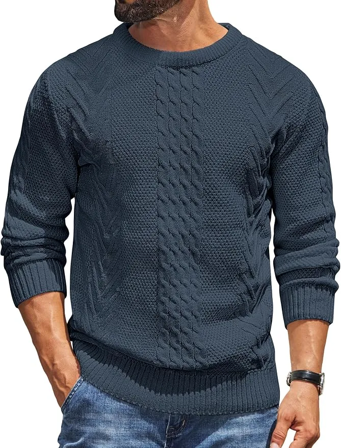 Jersey de Punto COOFANDY Cuello Redondo para Hombre