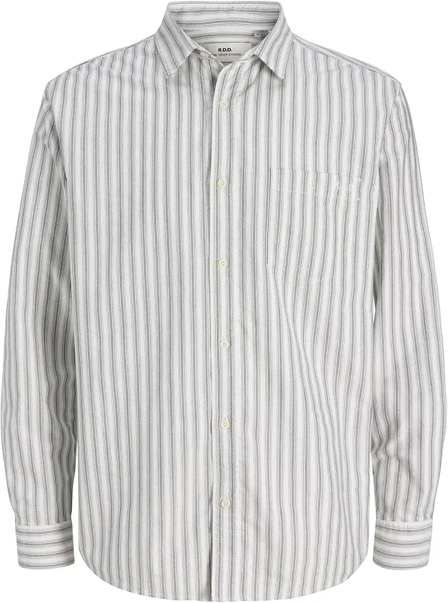 Camisa Oxford R.d.d. Royal Denim Division Rayas Manga Larga