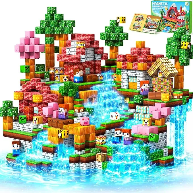 Prinhero Cubos Magnéticos de Construcción para Niños