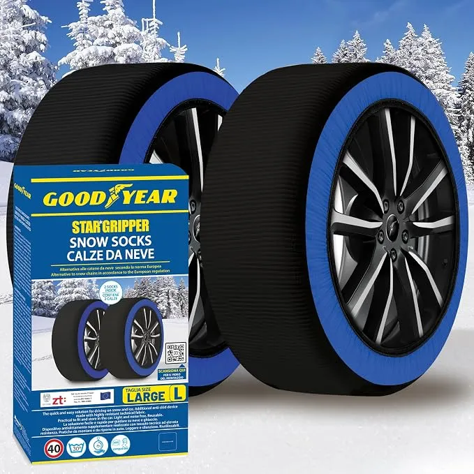 GoodYear Star Gripper Calcetines de Nieve Homologados para Coche - Talla L