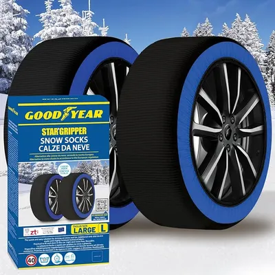 GoodYear Star Gripper Calcetines de Nieve Homologados para Coche - Talla L
