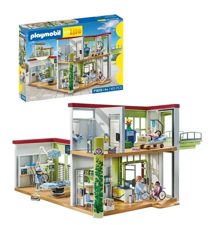 Playmobil Hospital Moderno Action Heroes con 165 Piezas y 4 Figuras