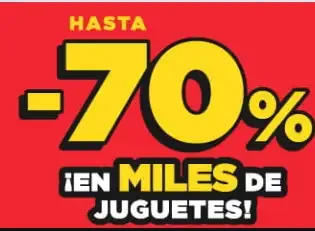 Selección de juguetes con hasta 70% de descuento