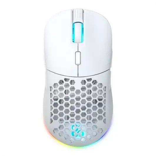 Ratón Inalámbrico Newskill Arakne Elite Ivory con RGB y 16000 DPI