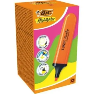 Subrayadores BIC Highliter Naranja (Pack de 12)
