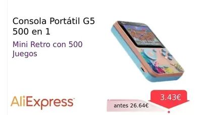 Consola Portátil G5 500 en 1